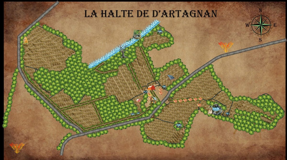 Carte de la propriété de La Halte de d'Artagnan